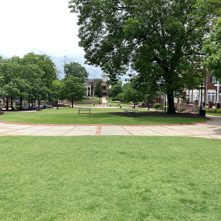 The Duluth Town Green gathering lawn